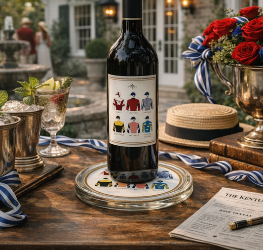 Handmade Jockey Silks Beveled Glass Coaster