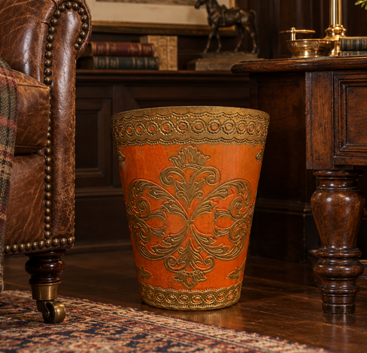 Vintage Italian Florentine Gilt Wastebasket