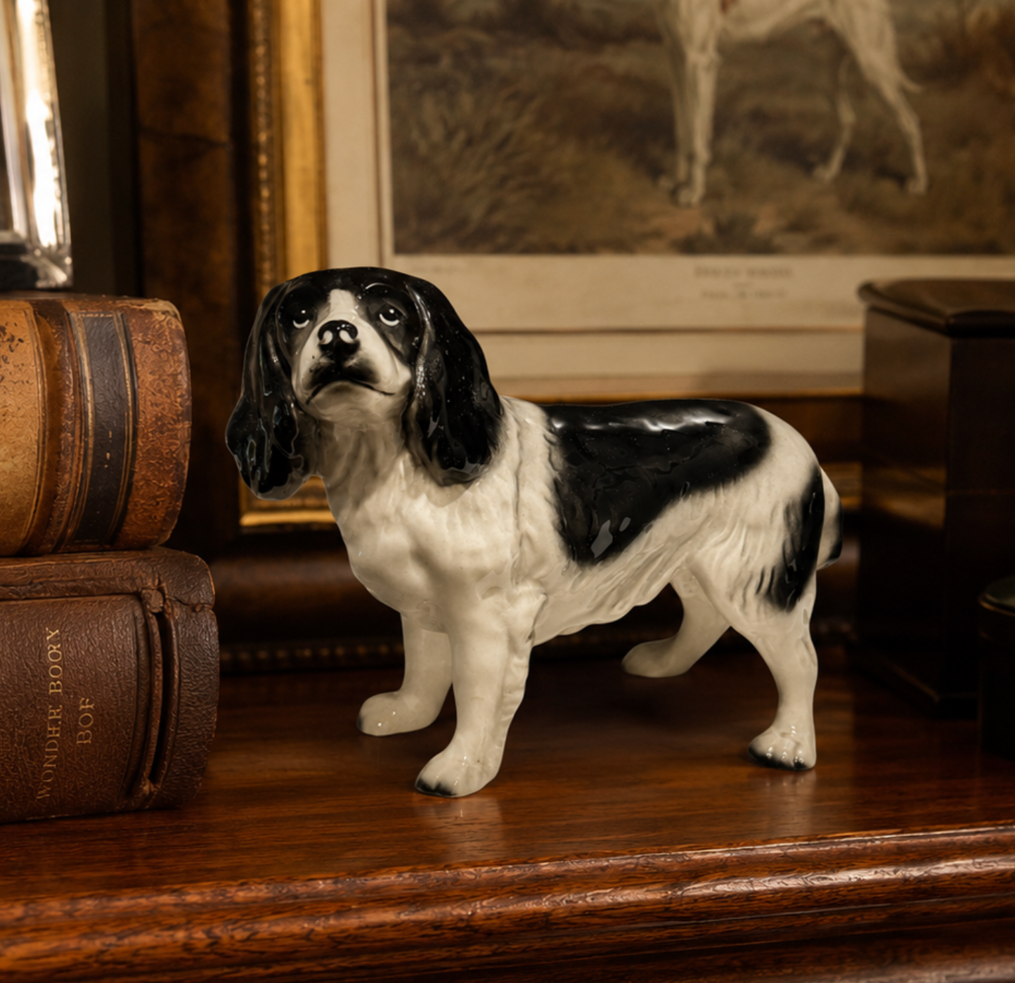 Vintage English Porcelain Cavalier King Charles Spaniel Figurine