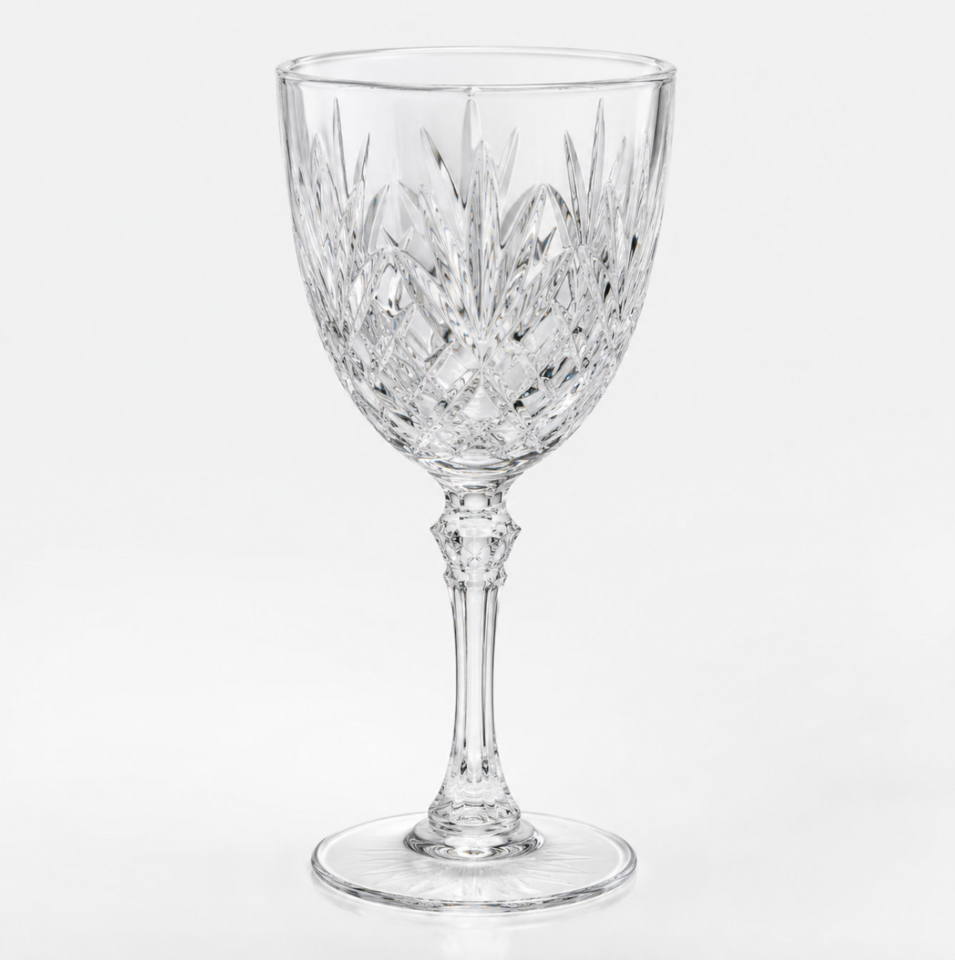 Antique Set of 7 Saint-Louis Florence Pineapple Cut Crystal Cordial Glasses and Barker Ellis England Gallery Tray