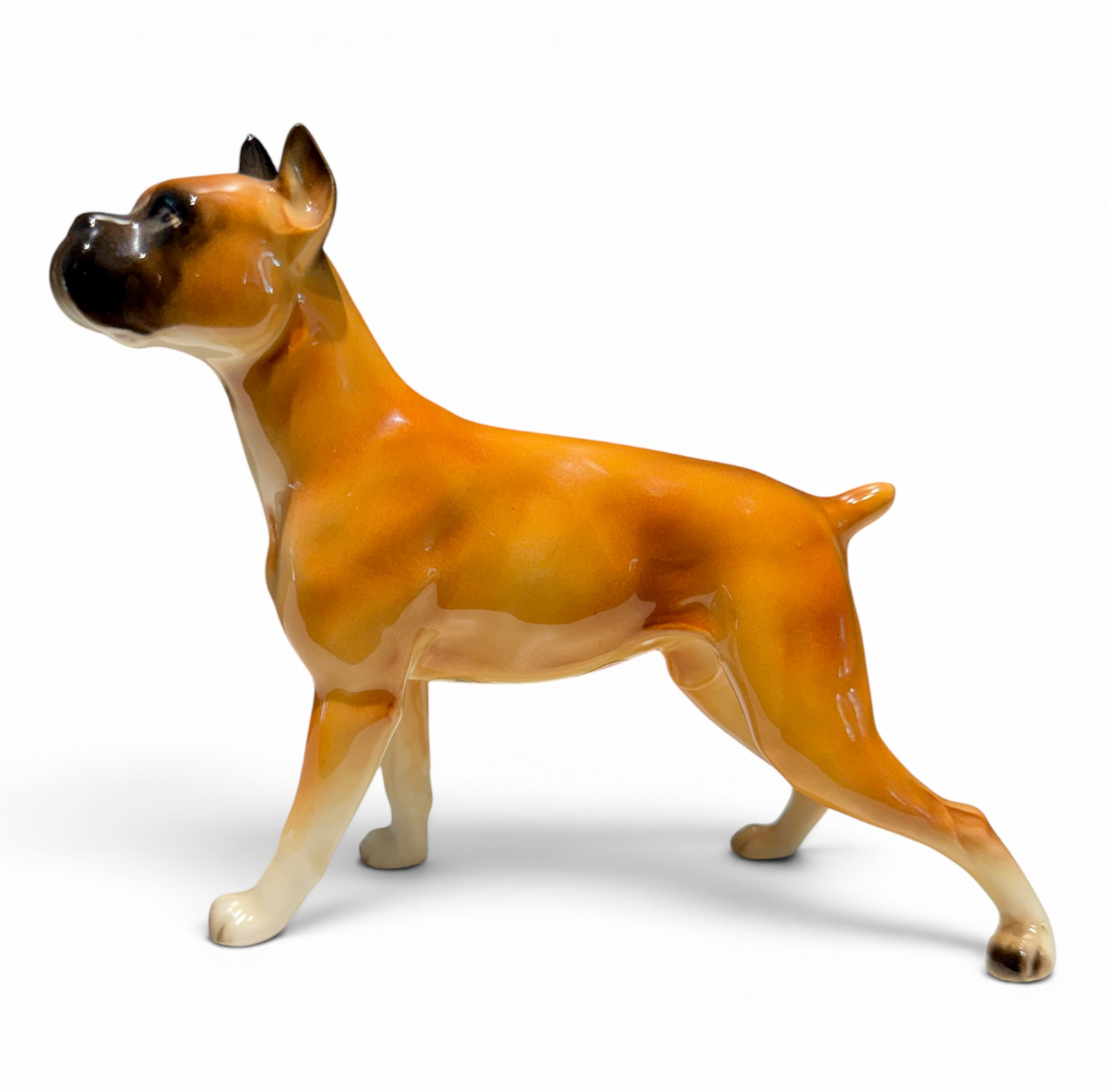 Vintage Lefton English Porcelain Boxer Dog Figurine