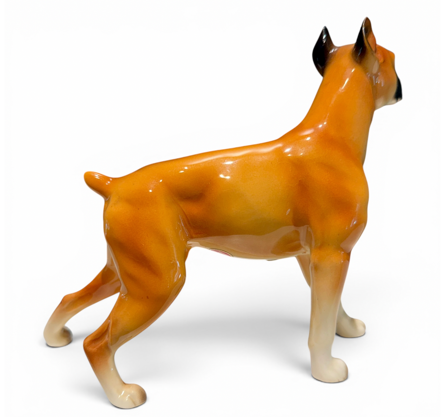 Vintage Lefton English Porcelain Boxer Dog Figurine