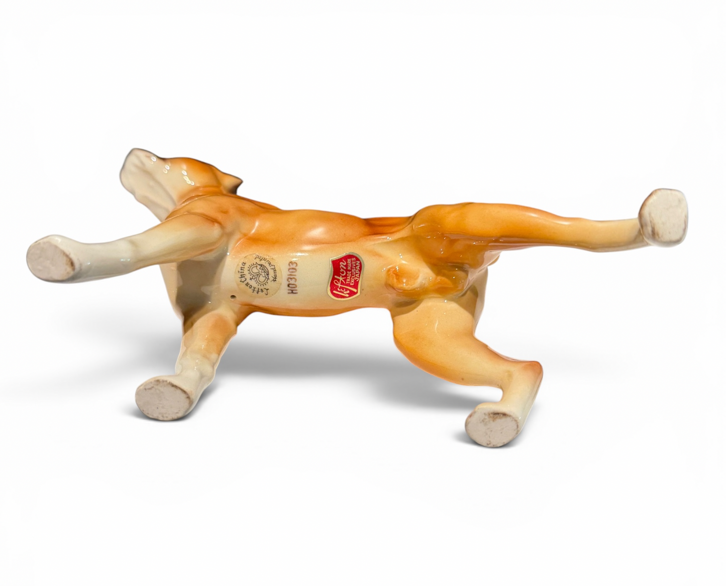 Vintage Lefton English Porcelain Boxer Dog Figurine