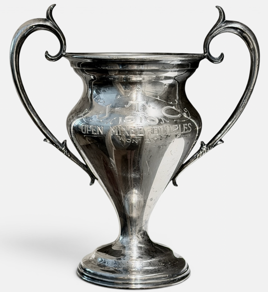 Large c.1910 Antique Silver Loving Cup Lawn Tennis Club Trophy