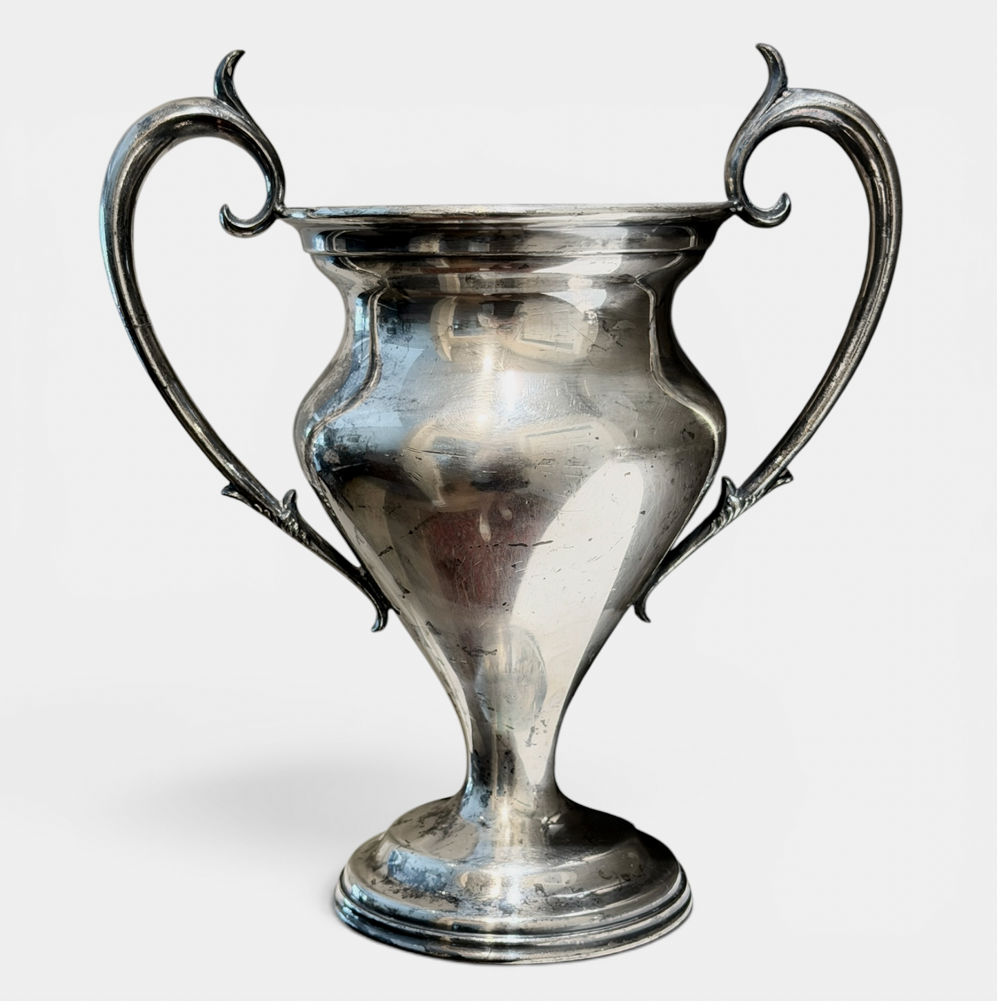 Large c.1910 Antique Silver Loving Cup Lawn Tennis Club Trophy