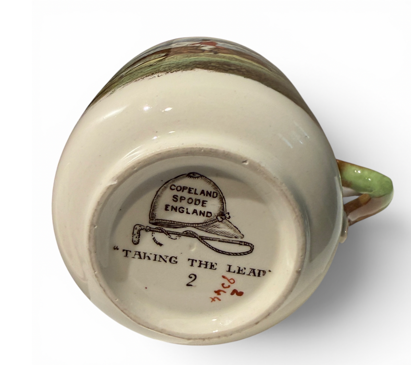 Antique Copeland Spode Herring's Hunt Fox Hunt Cups & Saucers - Set of 4