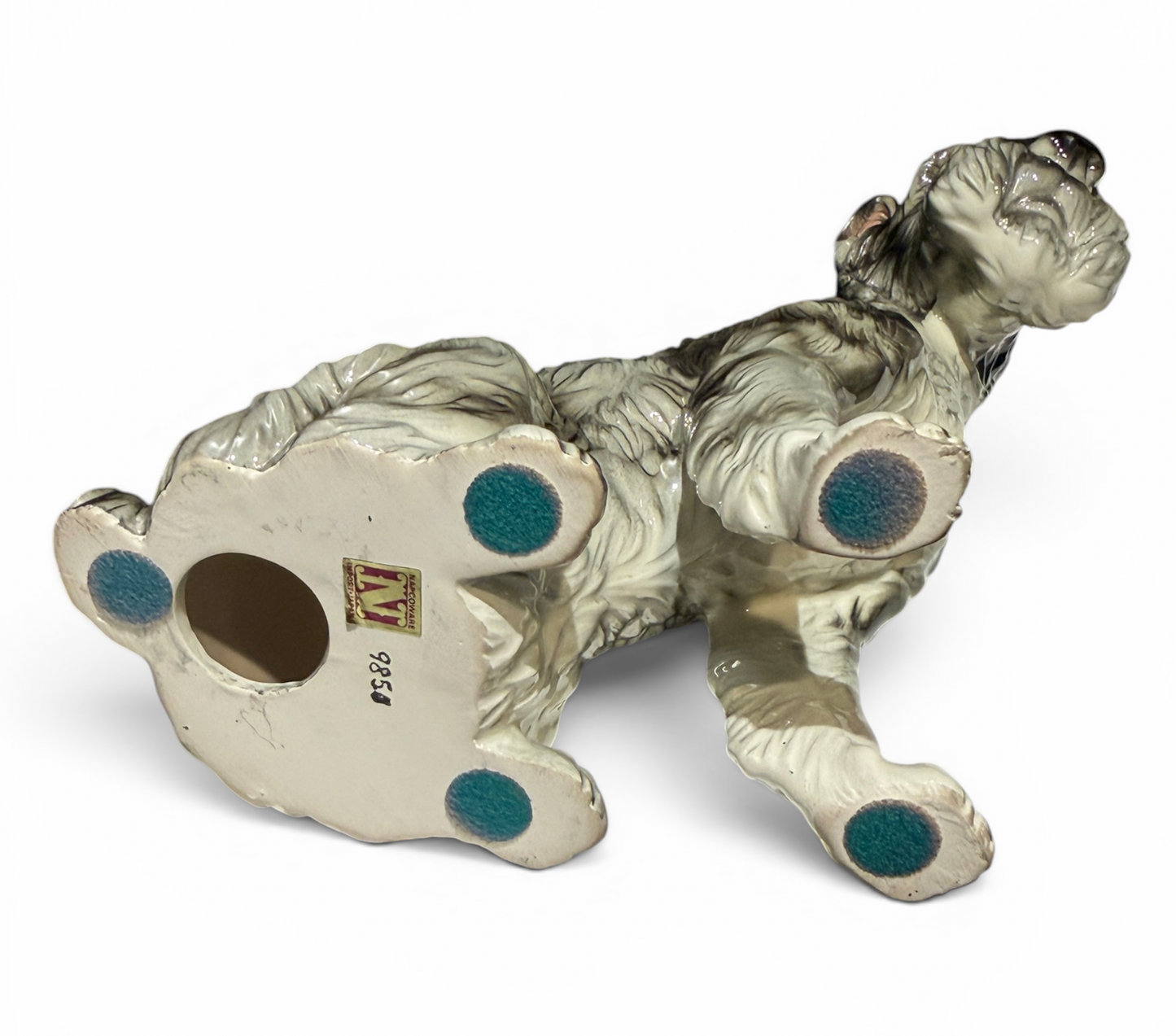 Vintage Porcelain Schnauzer Dog Figurine