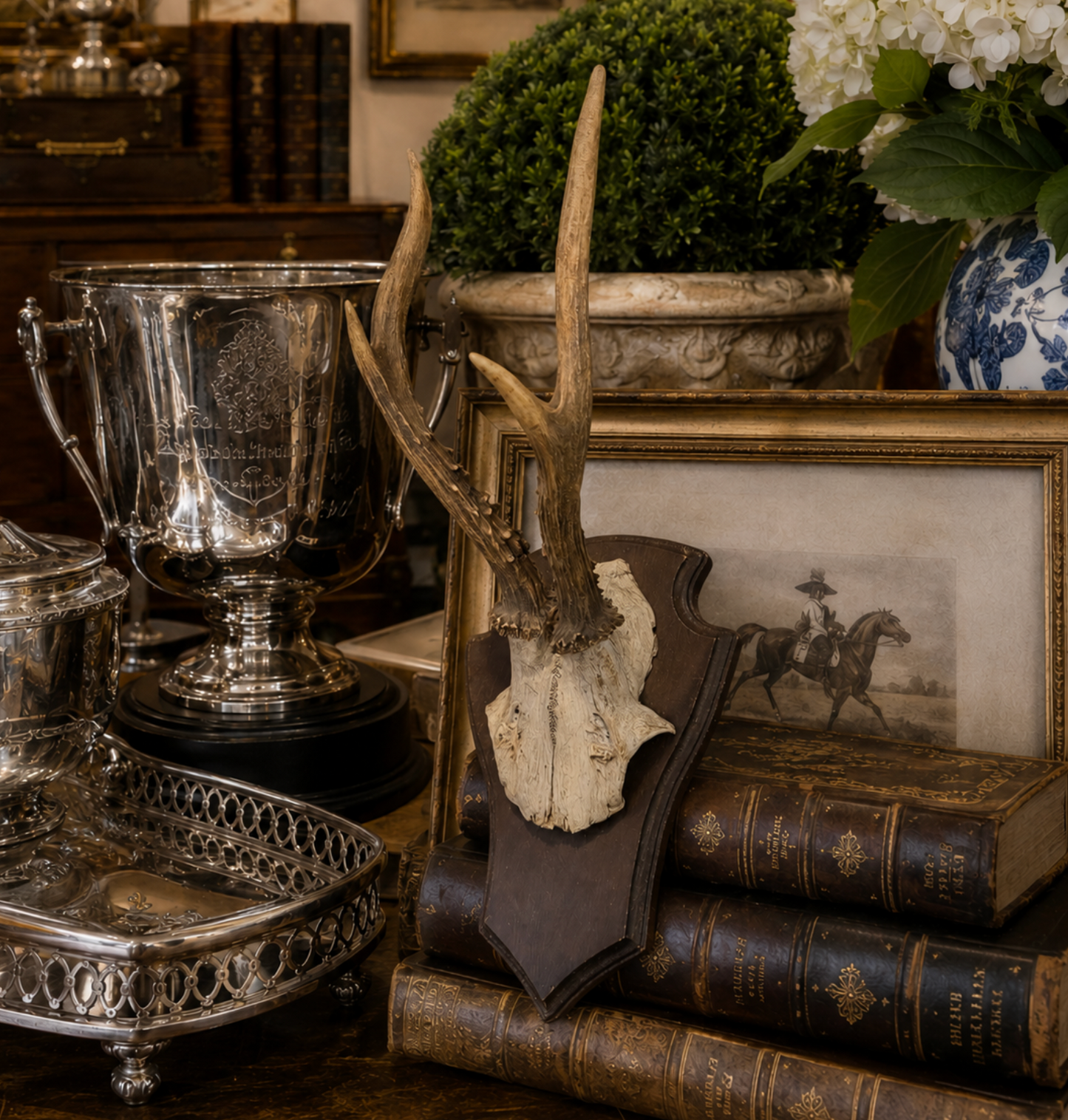 Antique Mounted Roe Antlers from Austria