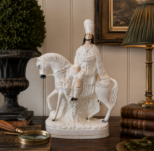 Antique Staffordshire Scottish Highland Hunter on Horseback, c.1860