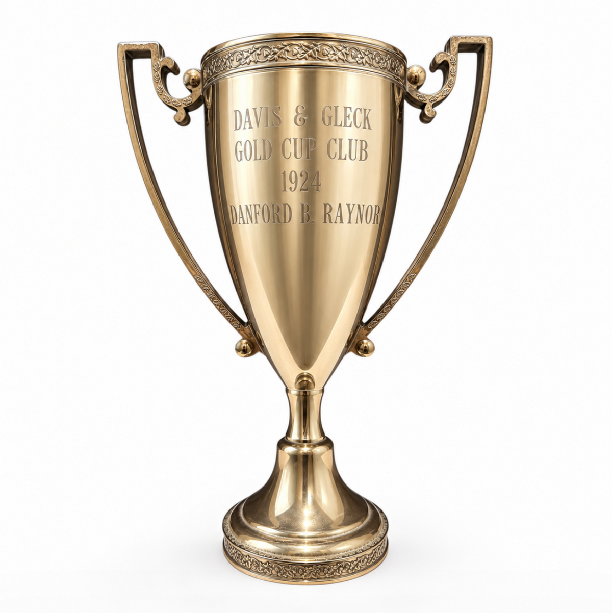 Large Vintage 1974 Gold Loving Cup Trophy