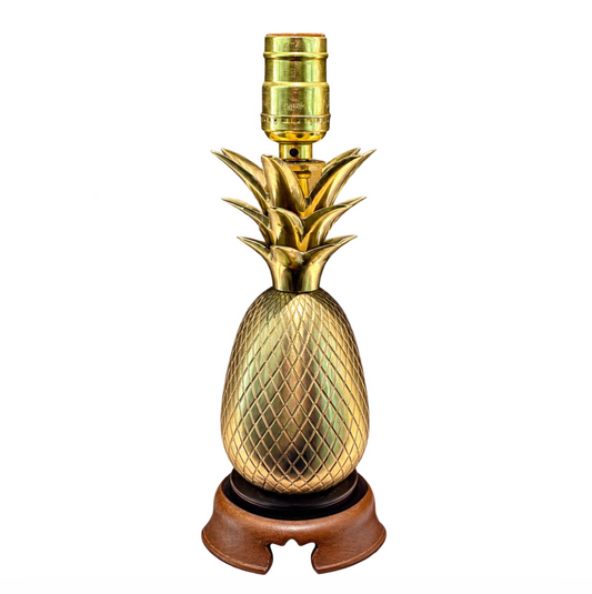 Vintage Brass Pineapple Table Lamp