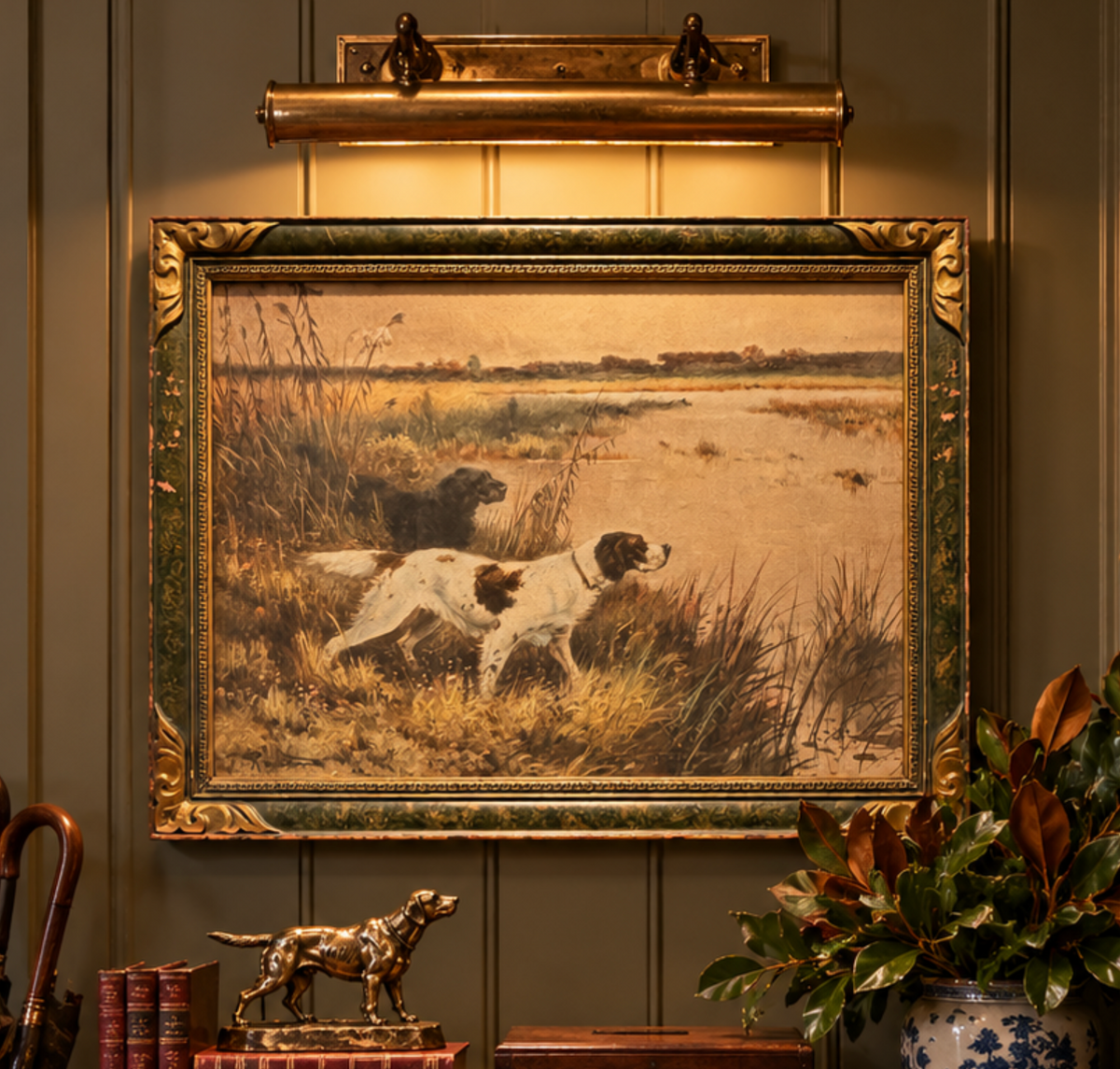 Thomas Blinks “In the Marshes” Sporting Dog Photogravure, c. 1901