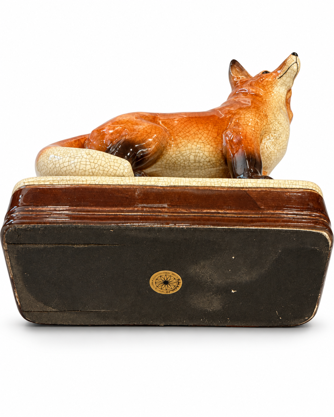 Vintage Takahashi Porcelain Fox Bookend Figurine