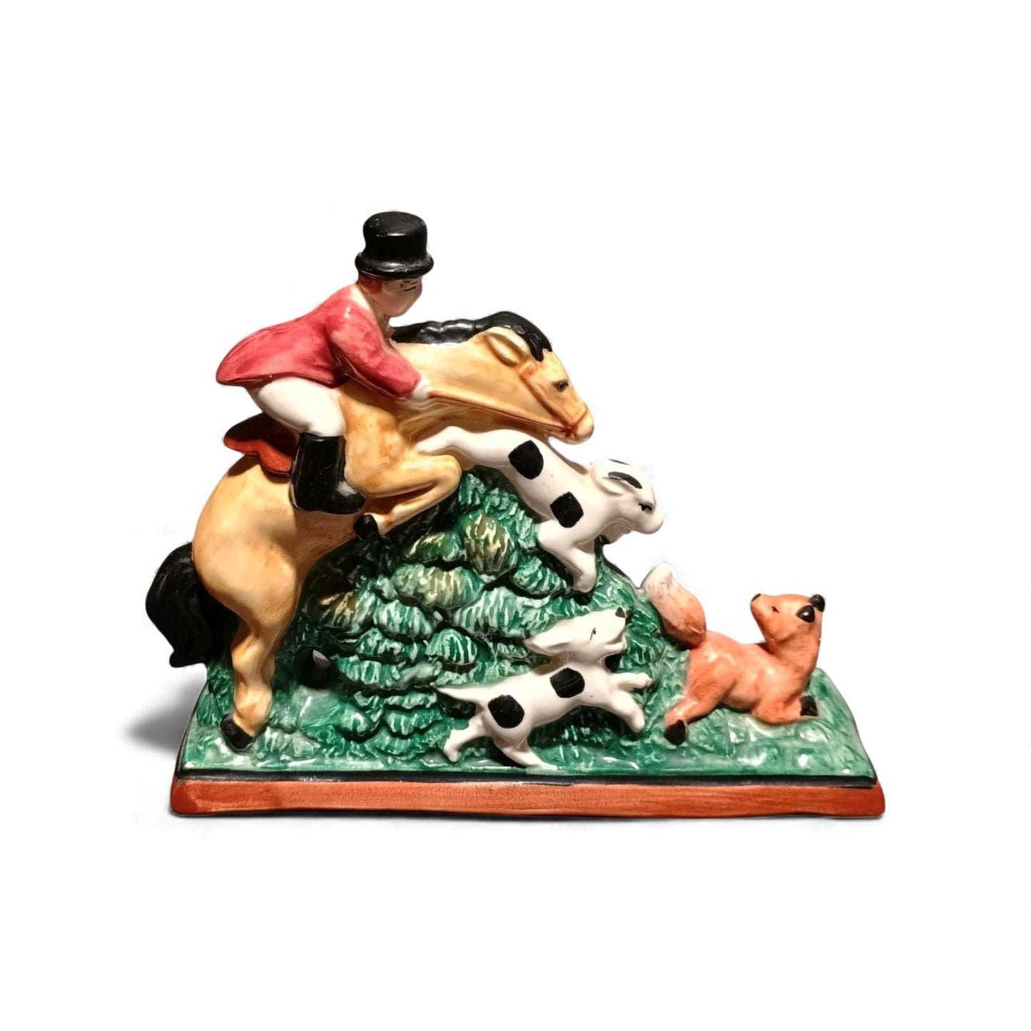 Vintage Fitz & Floyd Tally Ho Fox Hunting Mantel Clock