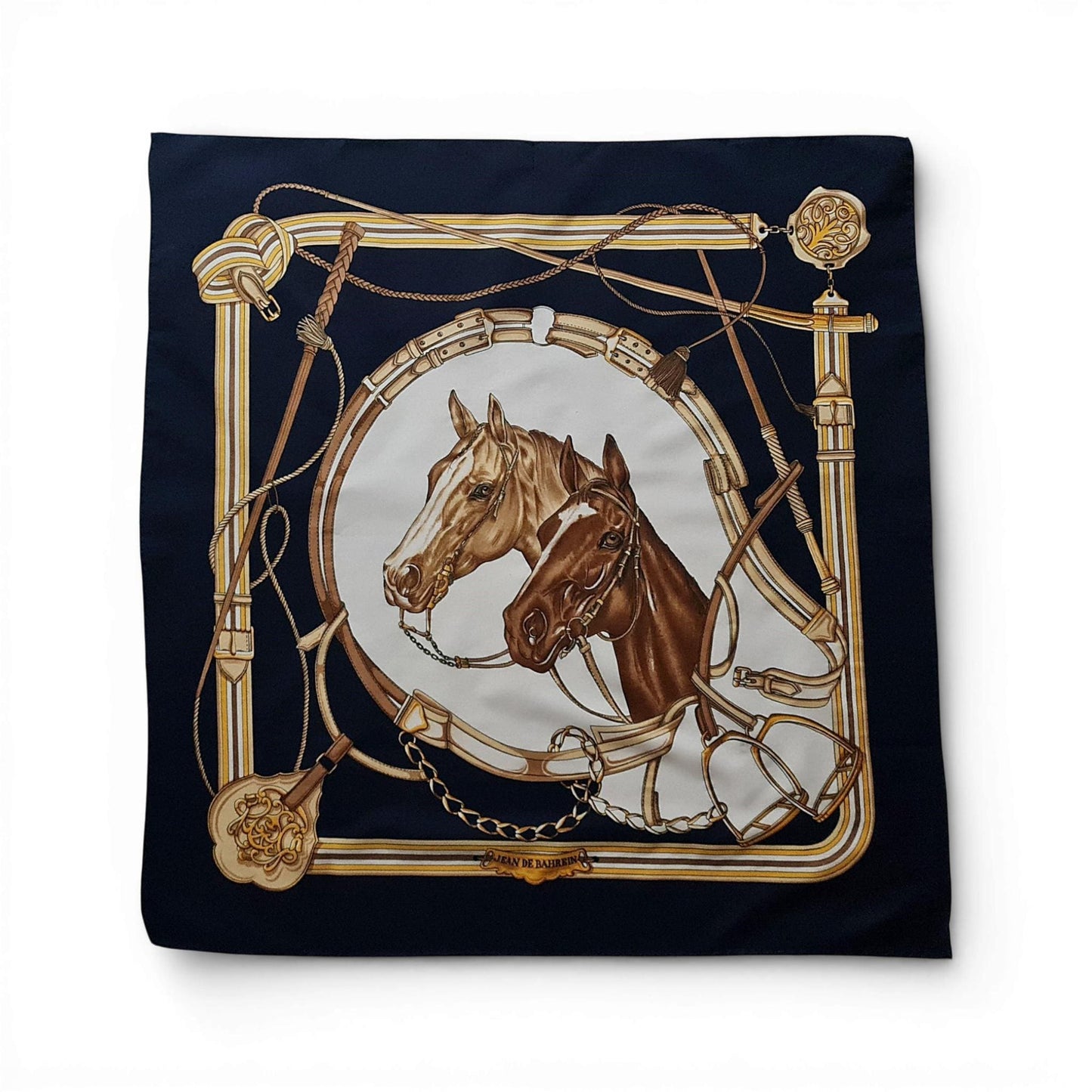 Vintage Jean de Bahrein Equestrian Scarf