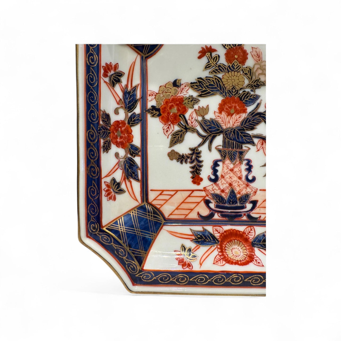 Vintage HERMES-style Porcelain Imari Tray