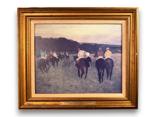 Vintage Museum Reproduction of Edgar Degas' Race Horses at Longchamp - Gilt Framed