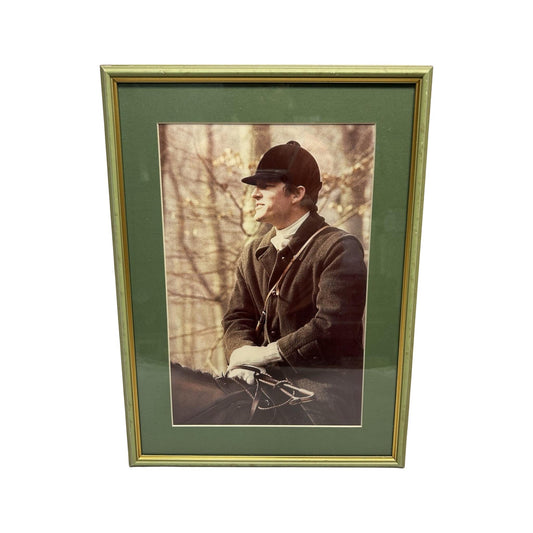 Vintage Framed French Hunt Photograph — “Hunting in the Forest of Compiègne,” 1973