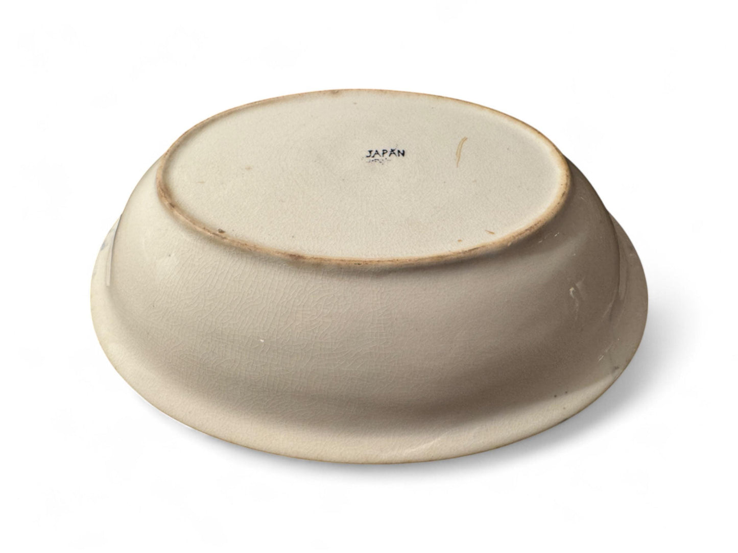 Large Antique Blue Willow Ironstone Bowl