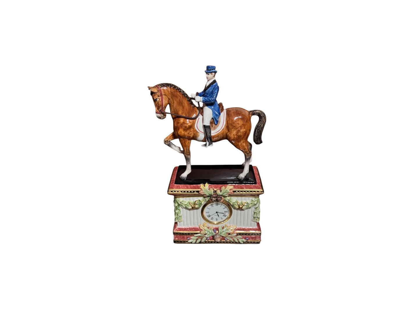 Vintage Fitz & Floyd Equestrian Clock