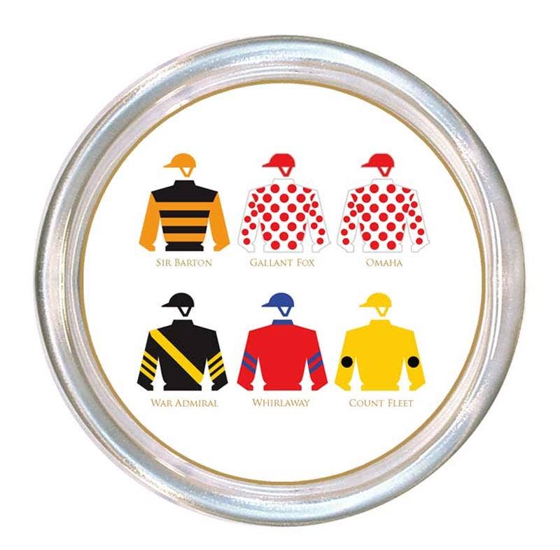 Jockey Silks Triple Crown Coaster