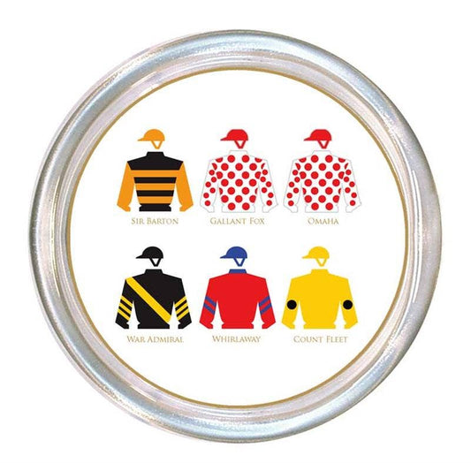 Jockey Silks Triple Crown Coaster