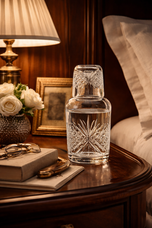 Crystal Bedside Carafe & Glass Set
