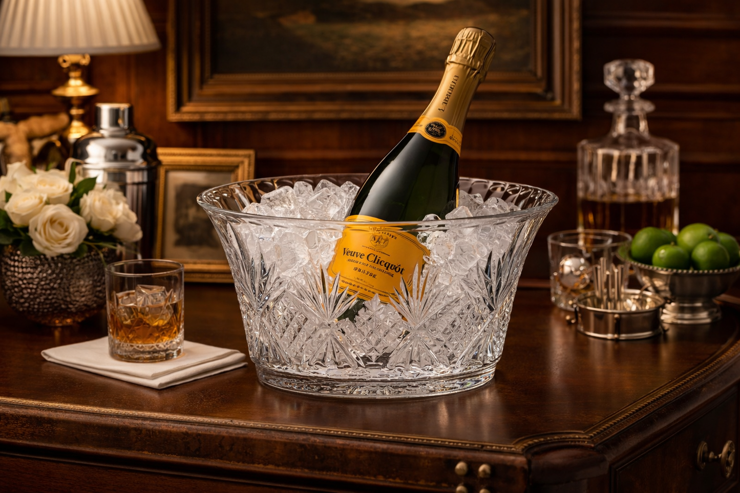 Non-Leaded Crystal Cut Glass Bowl