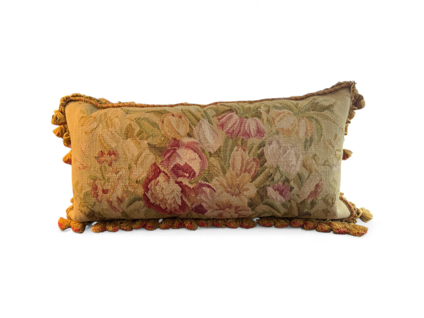 Antique French Aubusson Tapestry Pillow