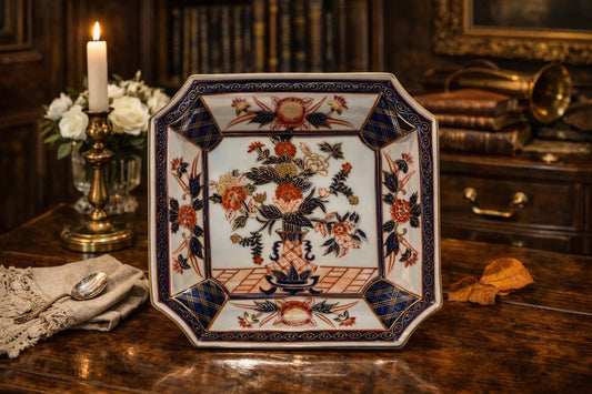 Vintage HERMES-style Porcelain Imari Tray