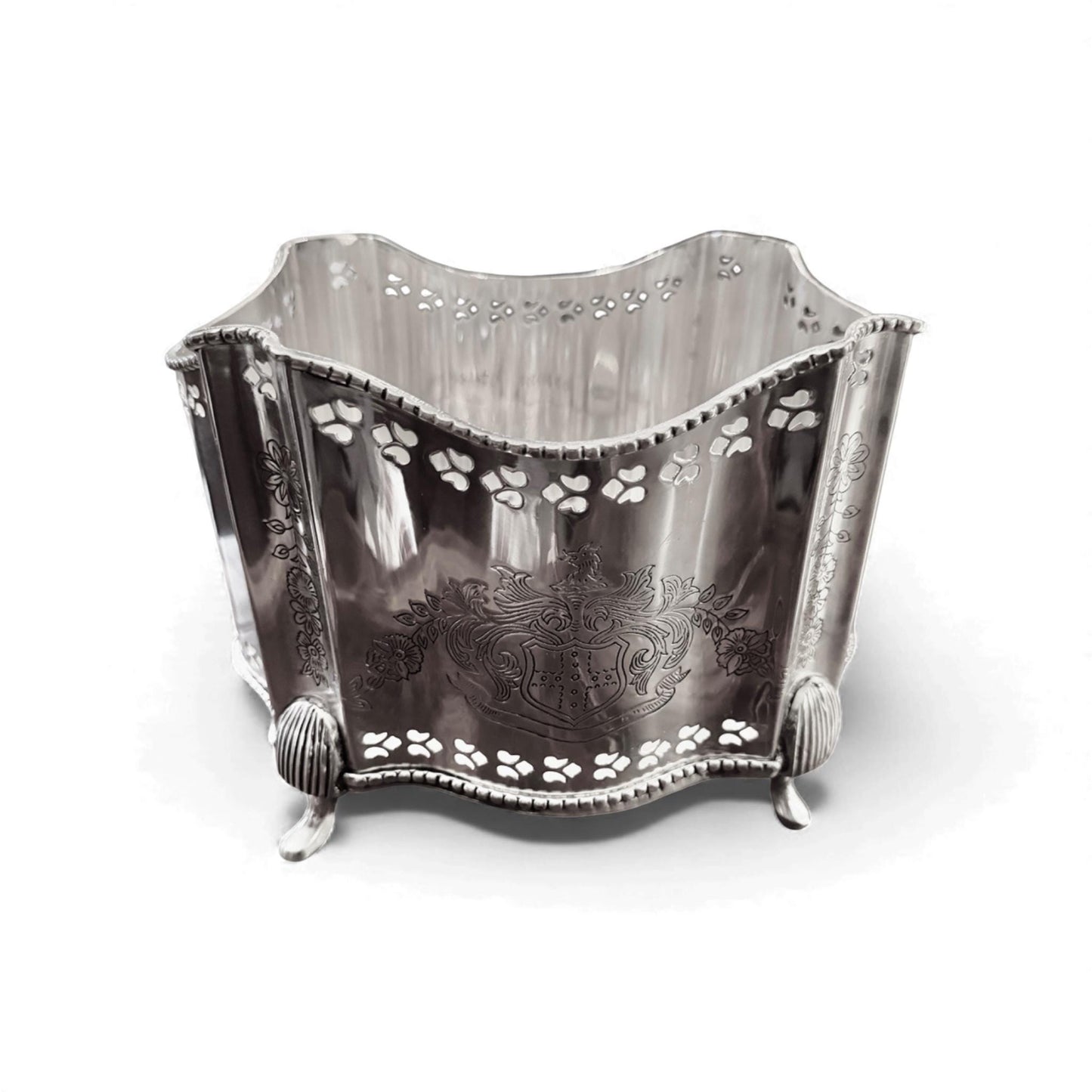 Spectacular Antique Ornate Silver Cachepot