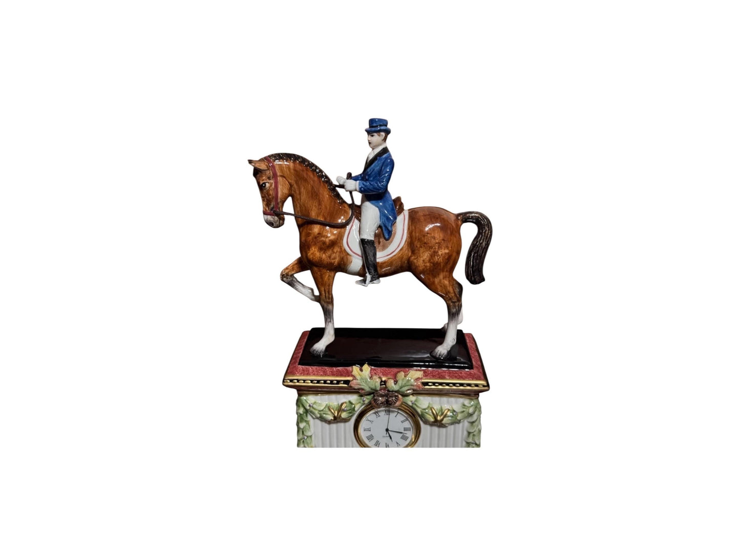Vintage Fitz & Floyd Equestrian Clock