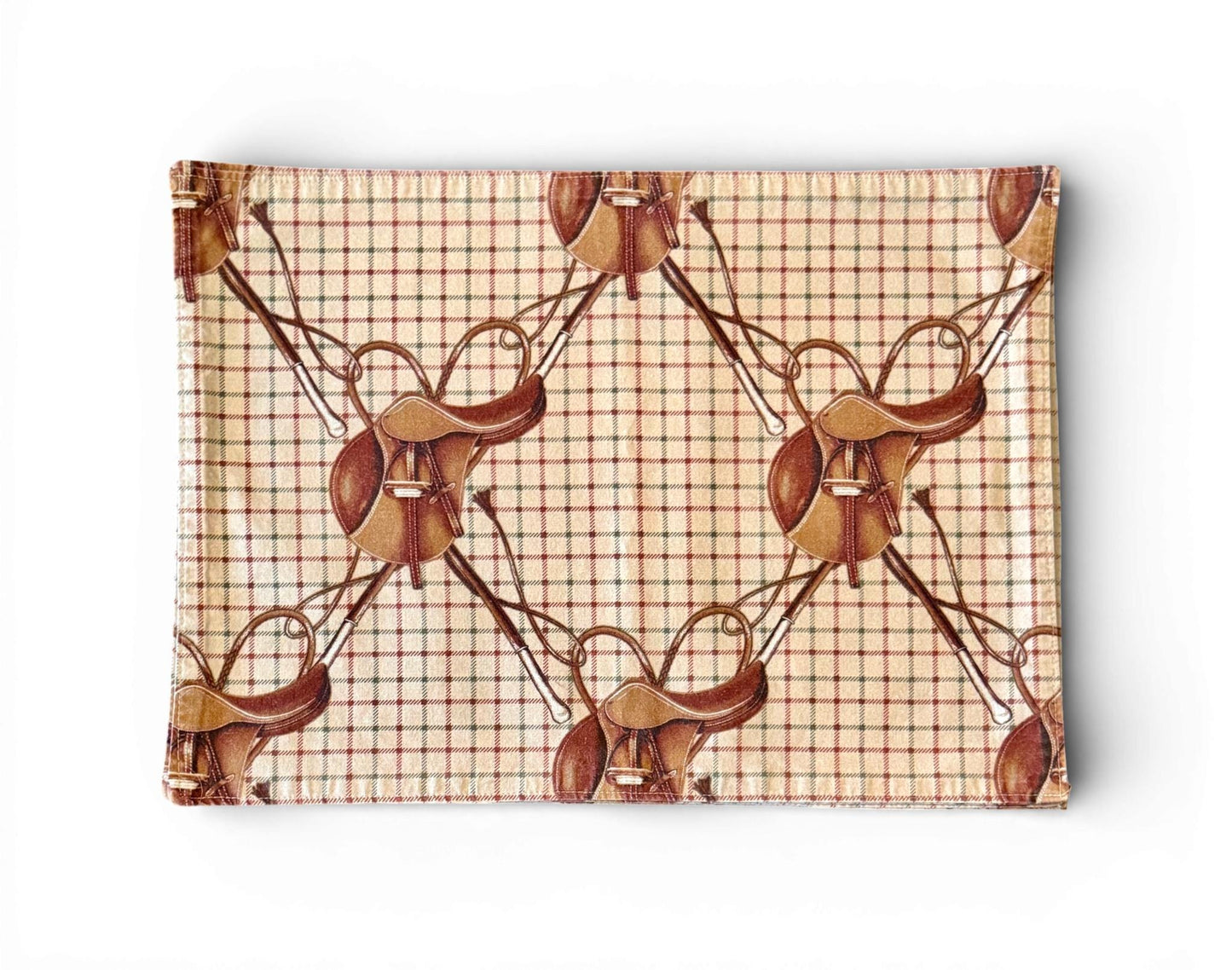 Set of Vintage Ralph Lauren Equestrian Plaid Napkins & Placemats