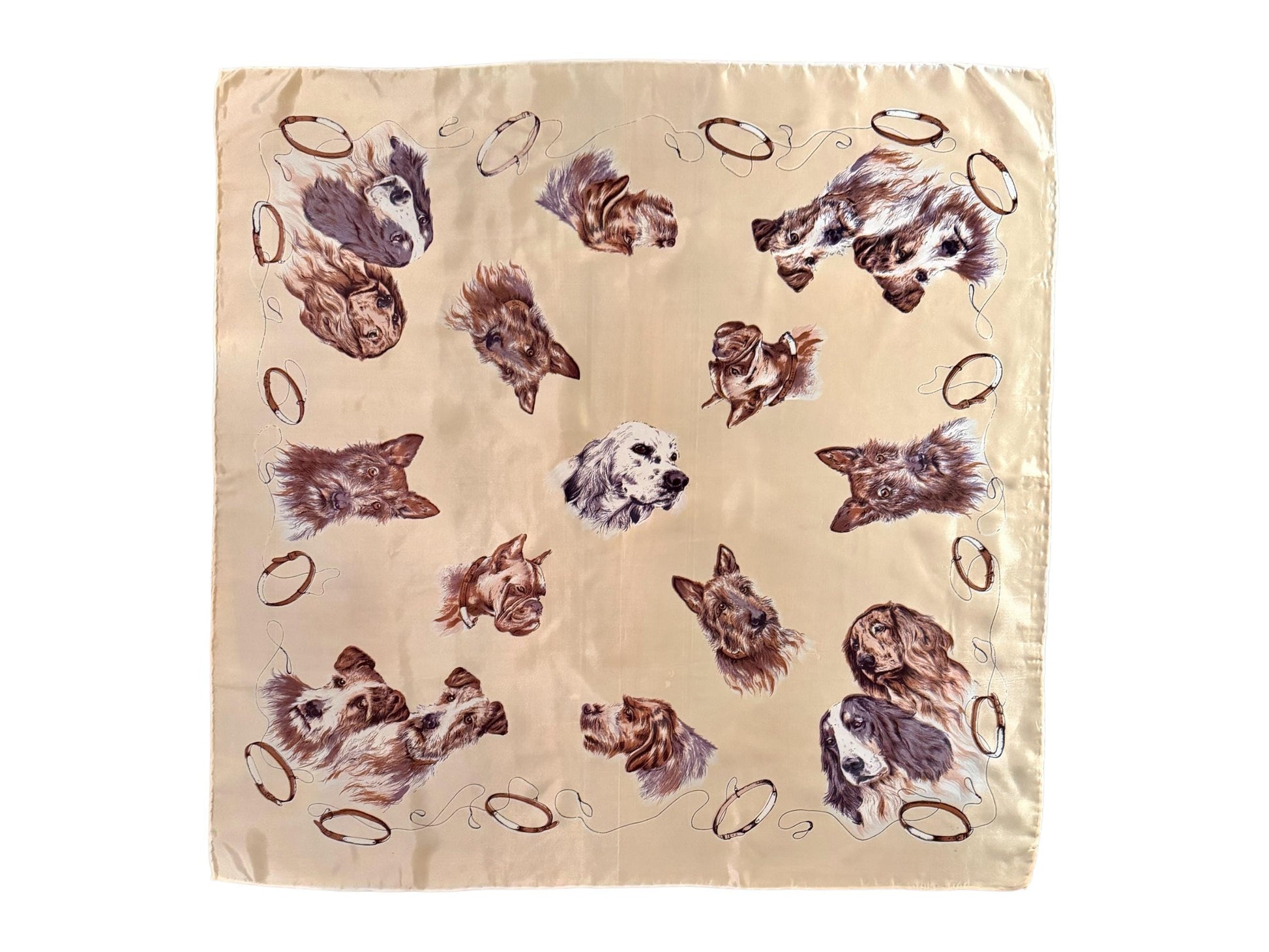 Vintage Sporting Dog Silk Scarf