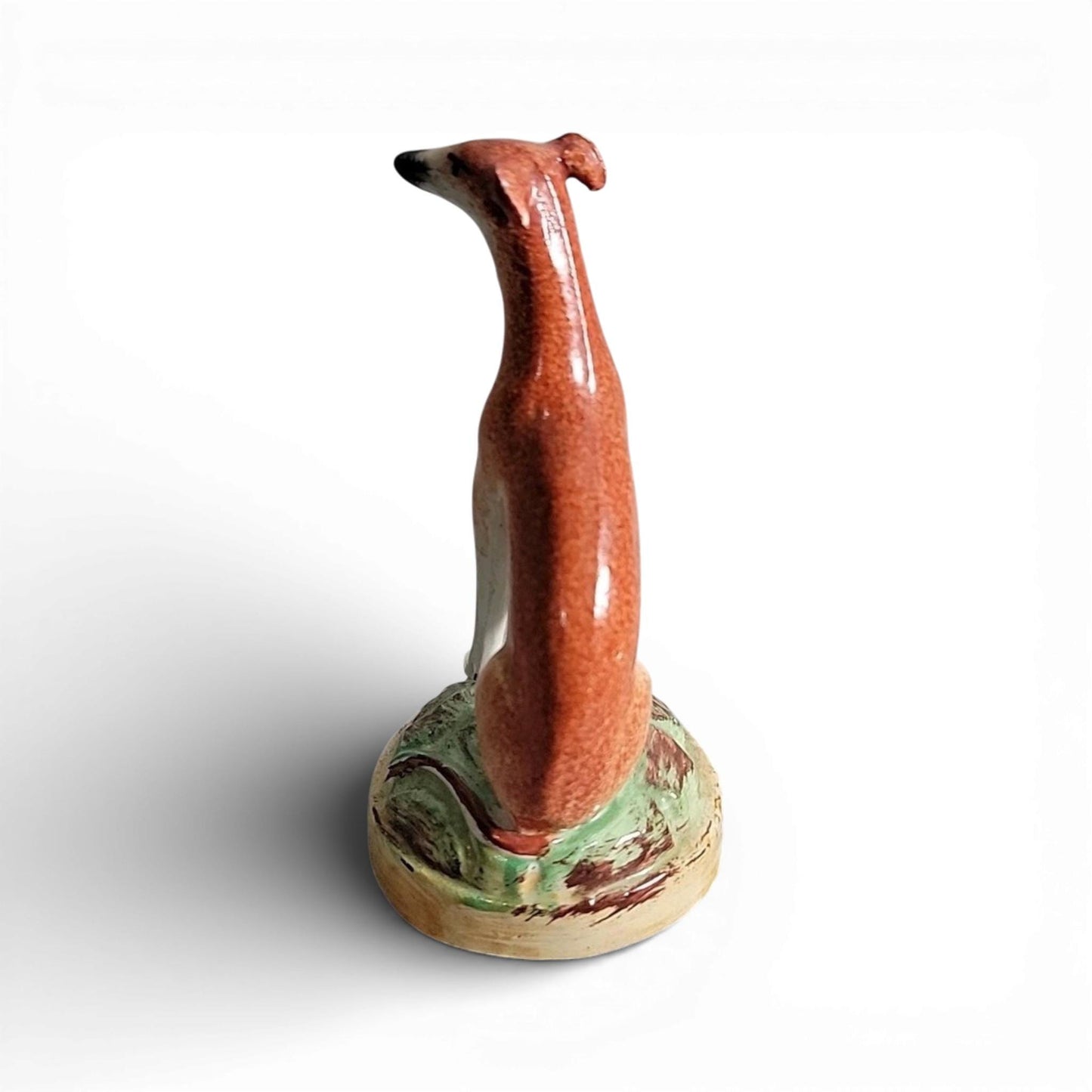 c.1890 Antique Staffordshire Whippet Dog Figurine