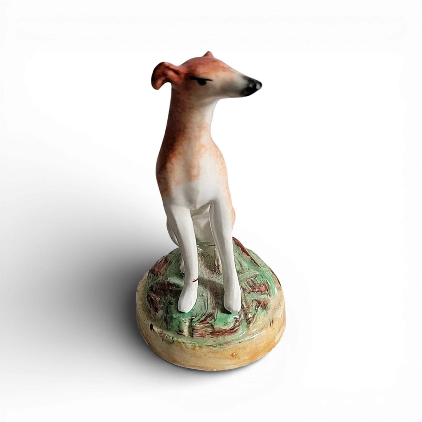 c.1890 Antique Staffordshire Whippet Dog Figurine
