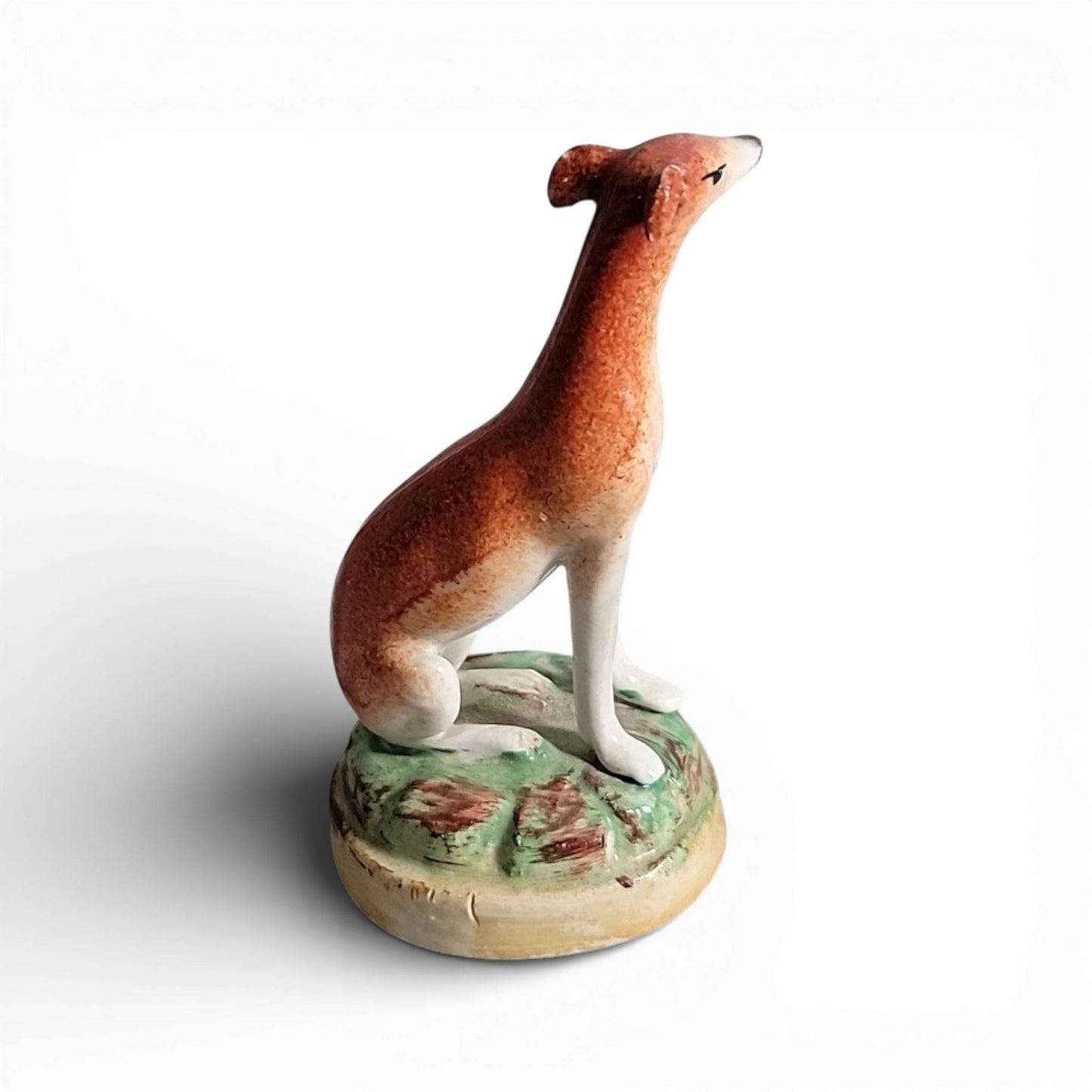 c.1890 Antique Staffordshire Whippet Dog Figurine