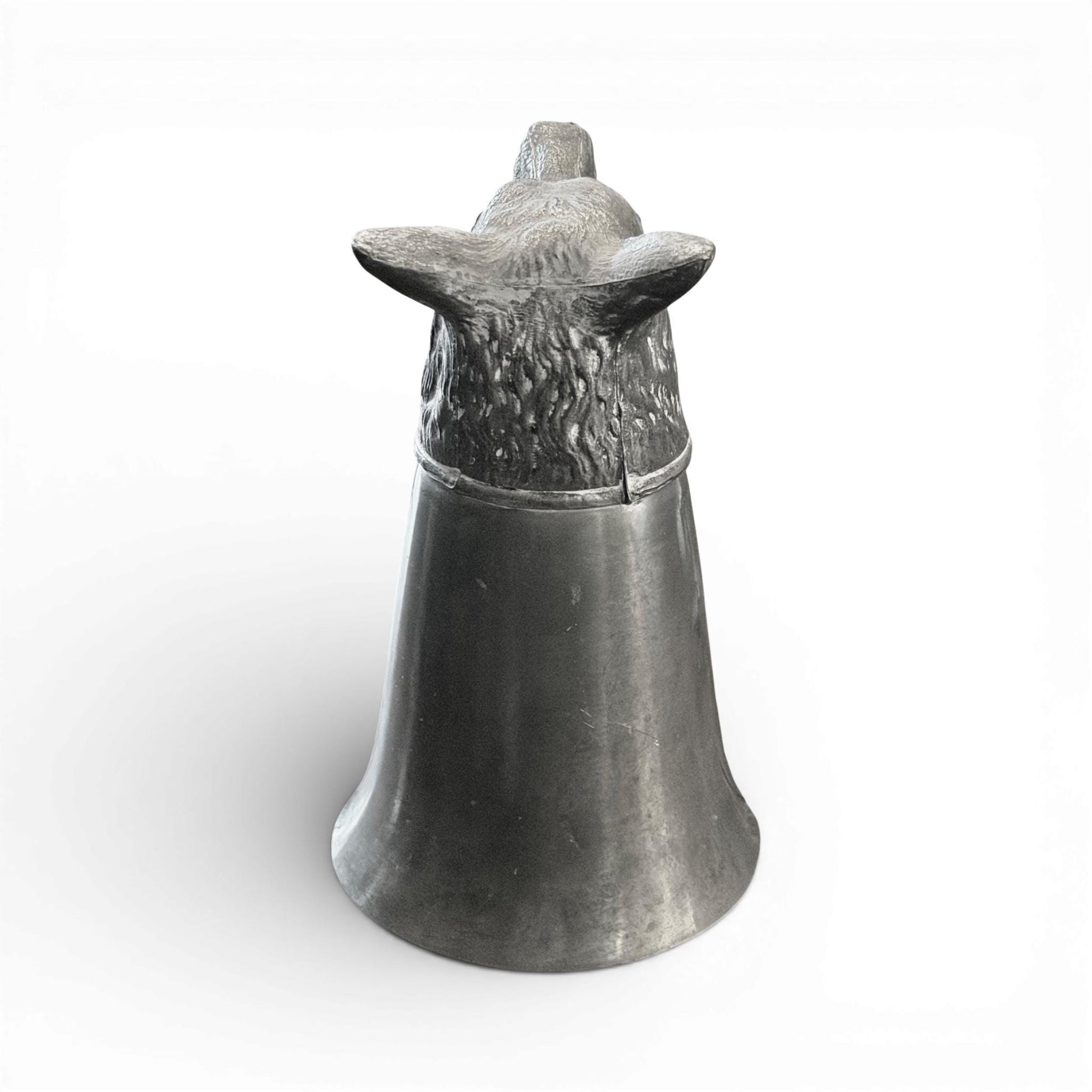 Vintage Pewter Fox Head Stirrup Cup