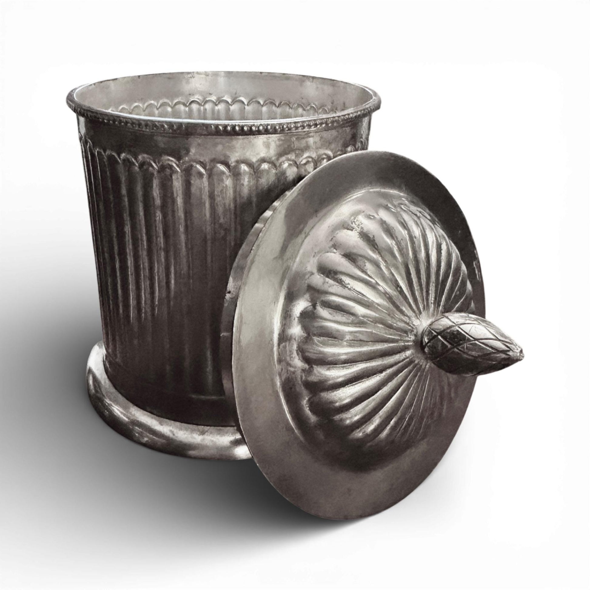 Antique English Silver Biscuit Barrel