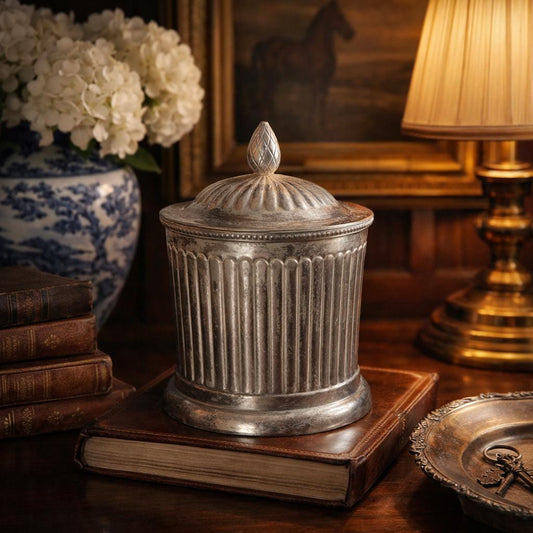 Antique English Silver Biscuit Barrel
