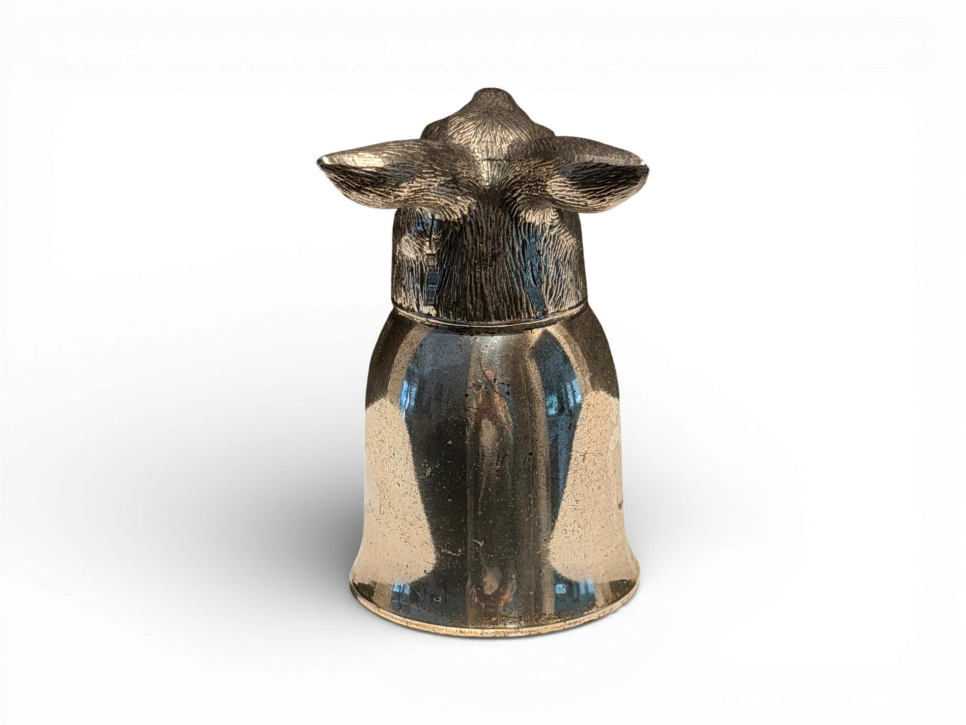 Antique Silver-Plate Hare Stirrup Cup / Jigger