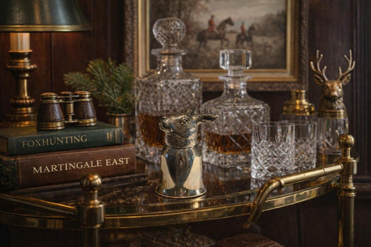 Antique Silver-Plate Hare Stirrup Cup / Jigger